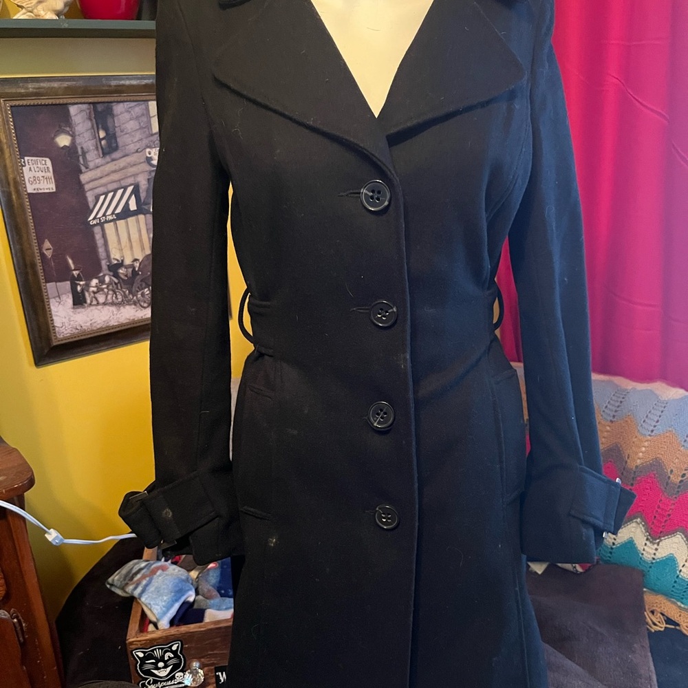 Dynamite Black Trench Coat for Women